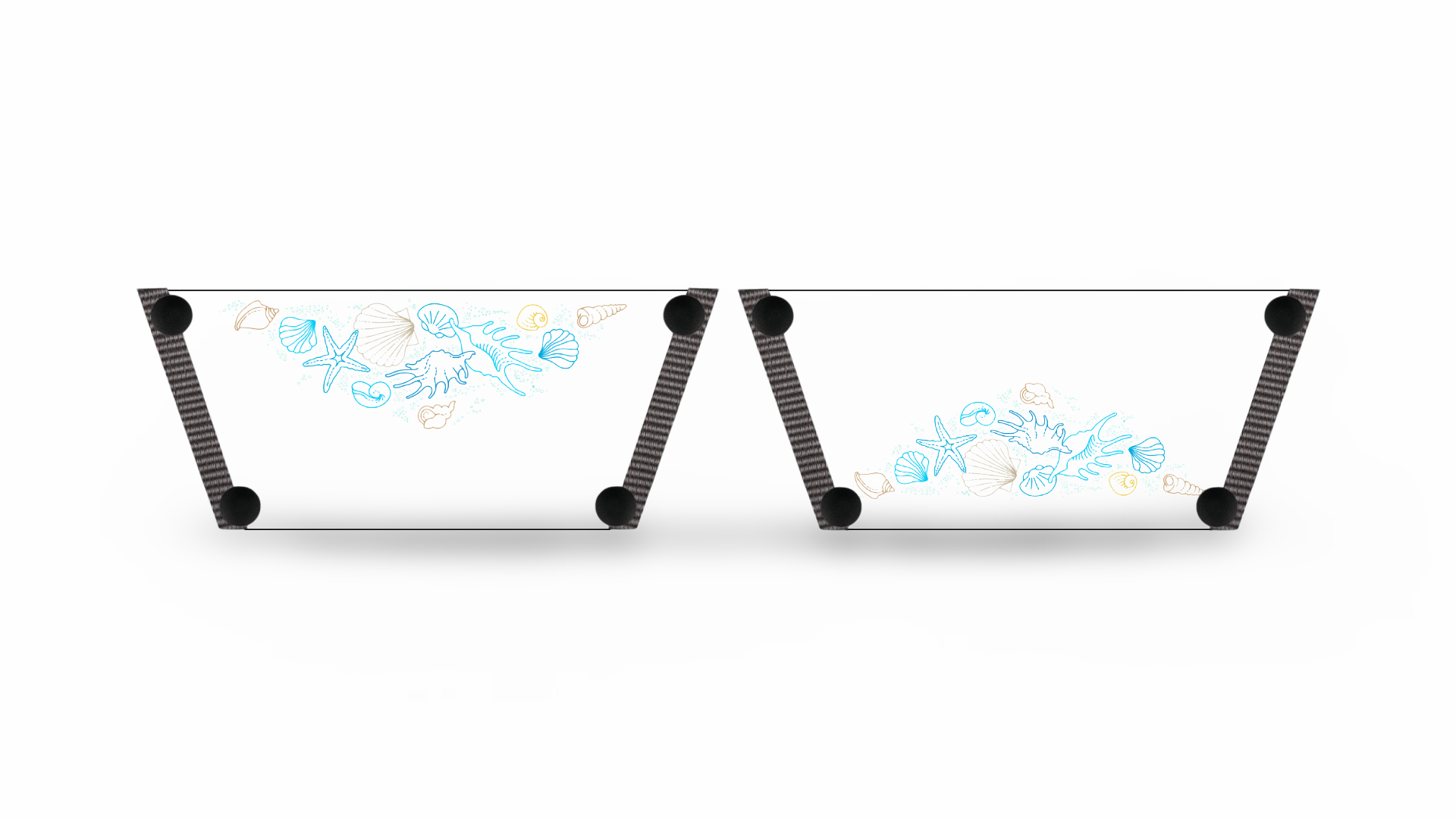 Close-up of Dreamy Ocean interchangeable strapby Soule Footwear on white background