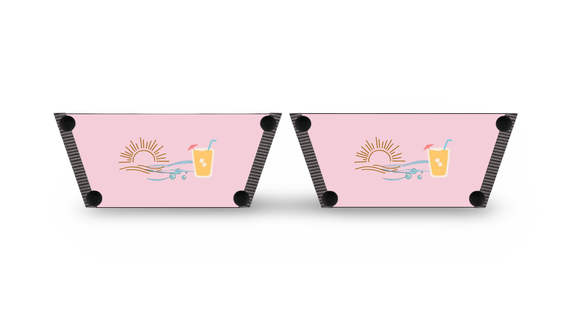 Close-up of Sunset interchangeable strap  by Soule Footwear on white background