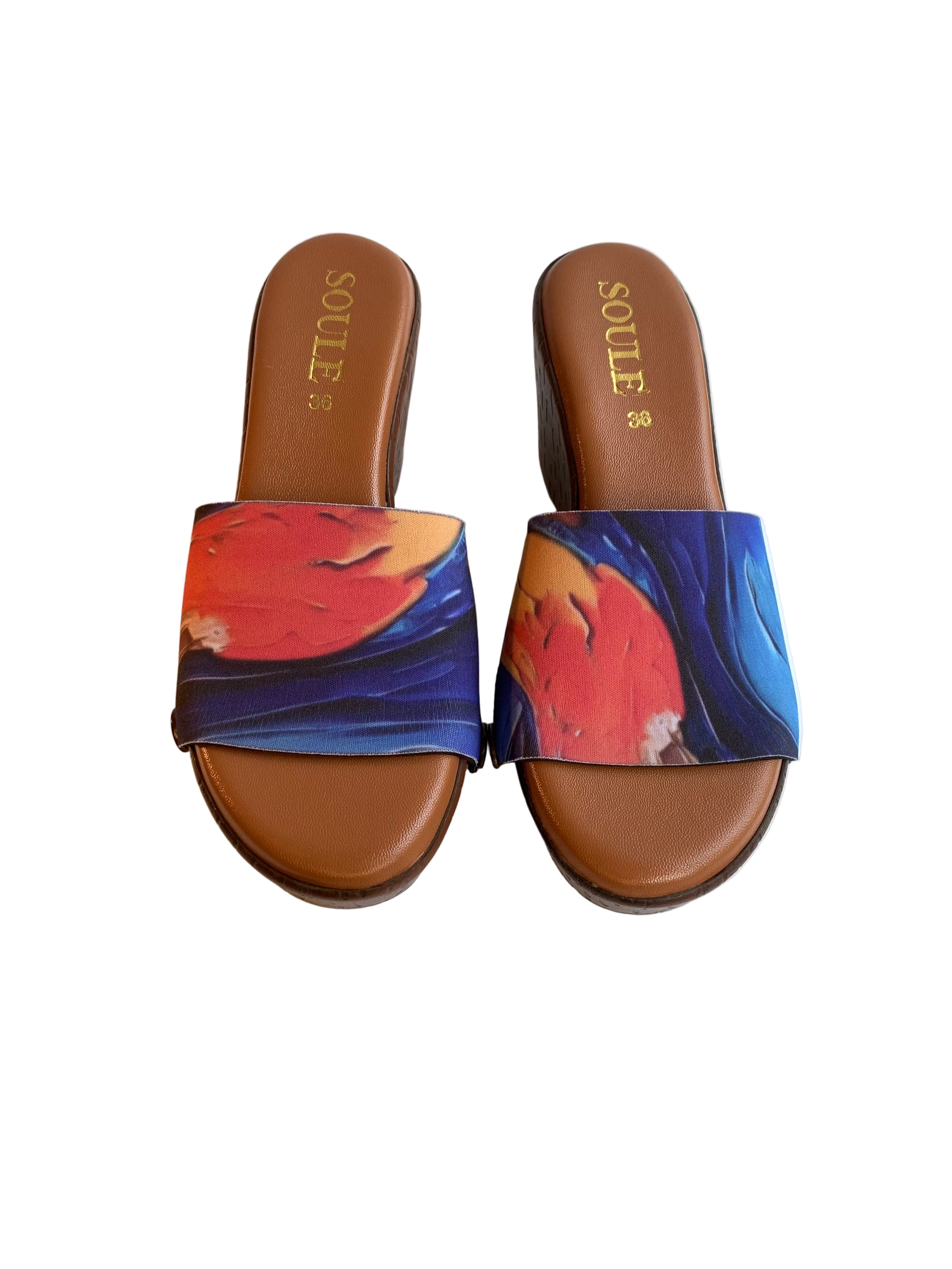 Bold Fluid + Retro Saddle 1 sole 2 straps interchangeable sandals combo, UK 3-8 — Soule