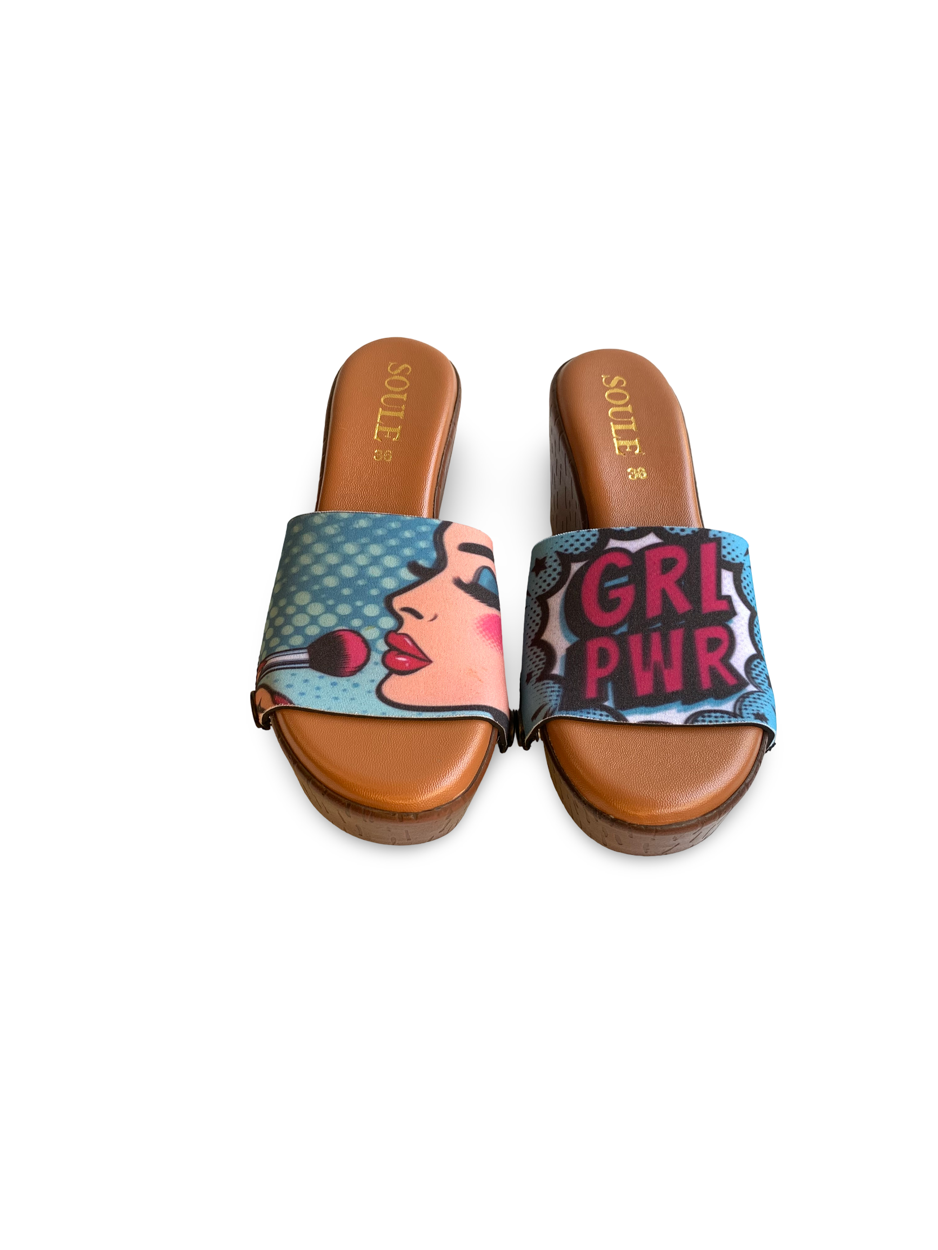 Wild Majesty + Pop Diva 1 sole 2 straps interchangeable sandals combo, UK 3-8 — Soule
