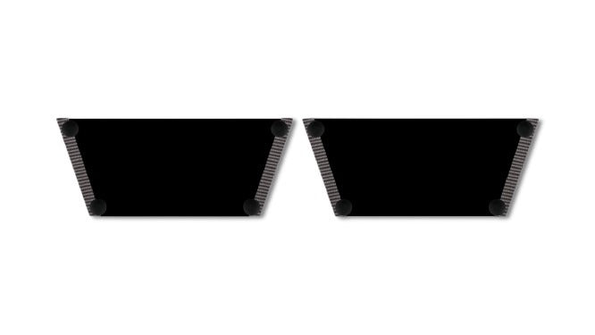 Close-up of  Midnight Black solid interchangeable strap  by Soule Footwear