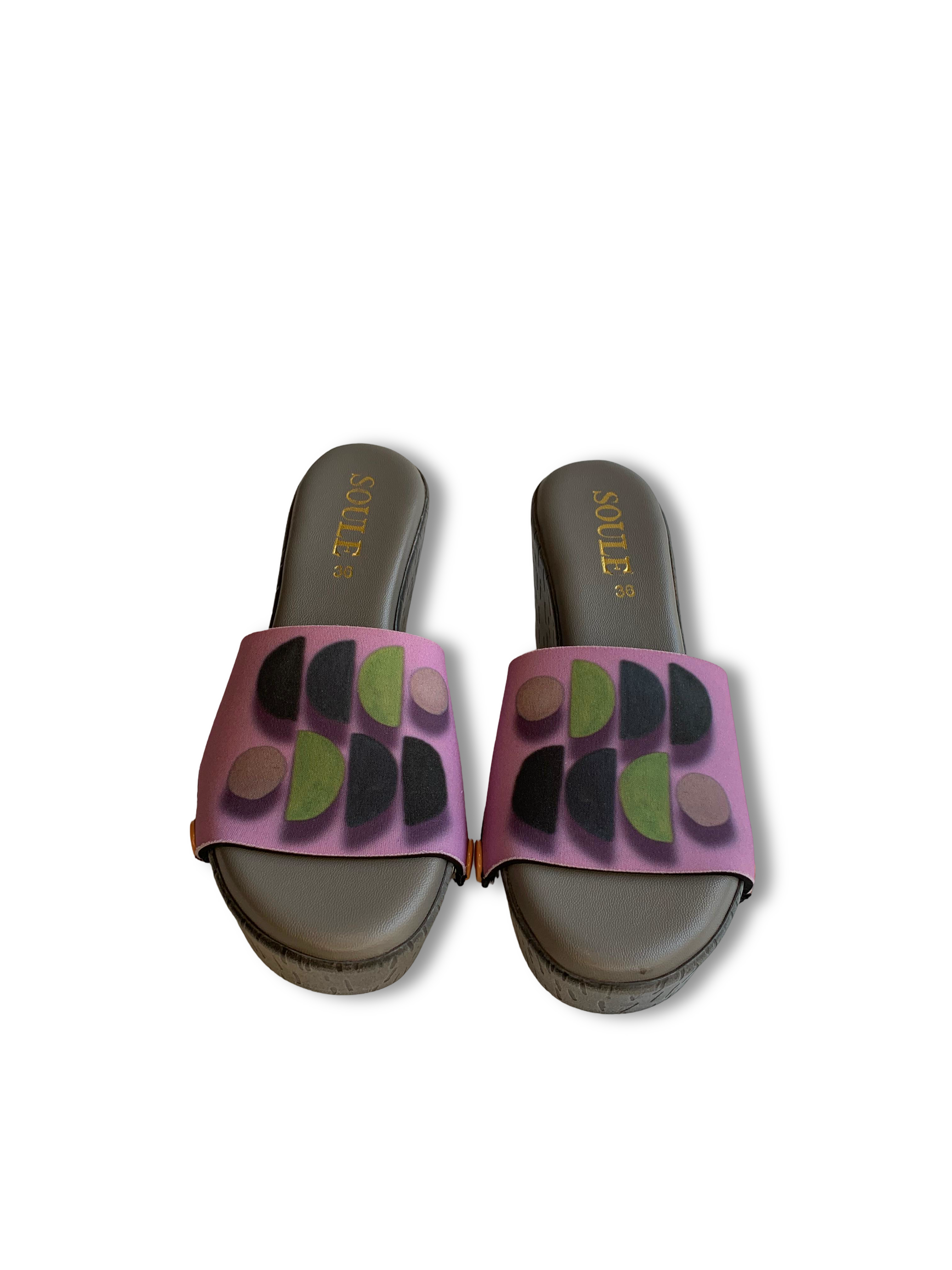 Modern Art interchangeable sandal in pastel contemporary gallery by Soule