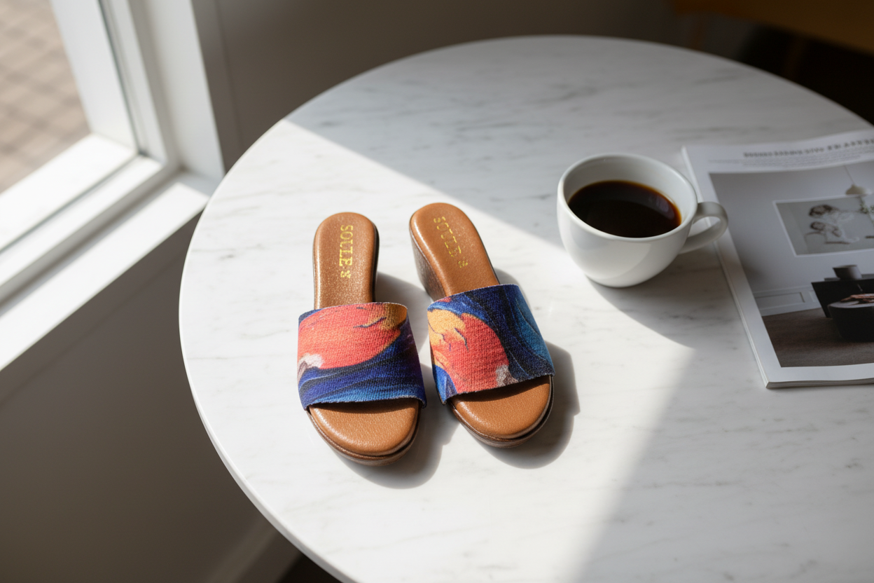 Bold Fluid + Retro Saddle 1 sole 2 straps interchangeable sandals combo, UK 3-8 — Soule