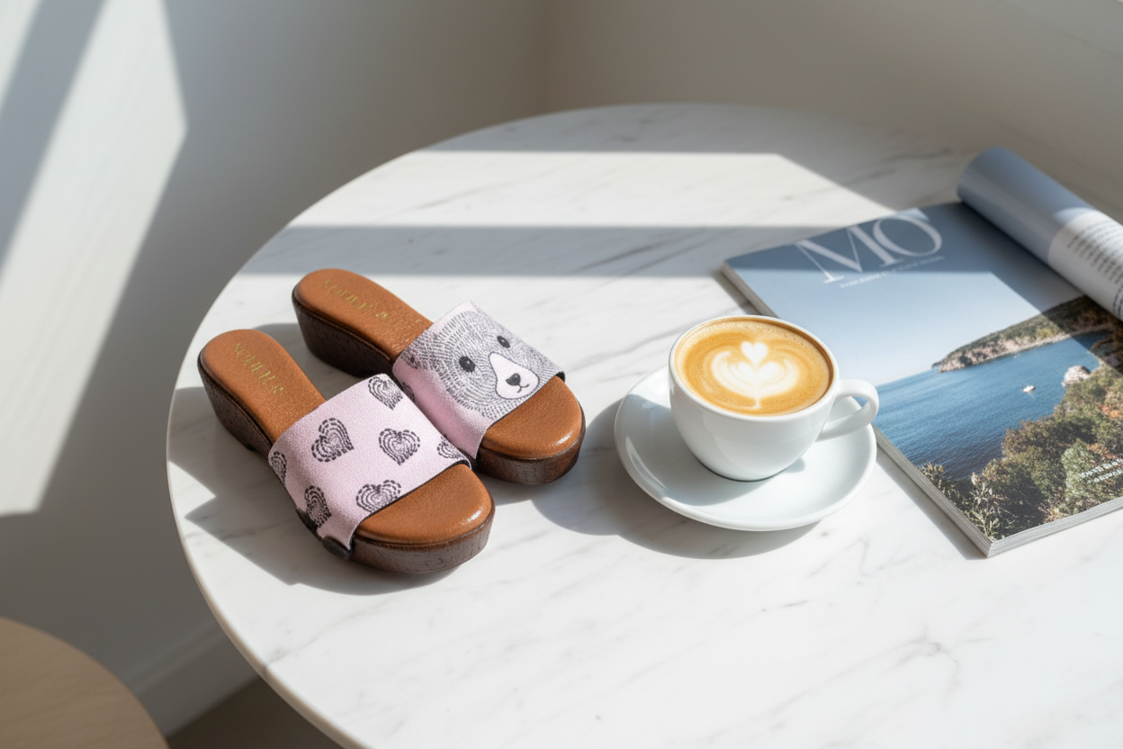 Love Pop + Cute Bear 1 sole 2 straps interchangeable sandals combo, UK 3-8 — Soule