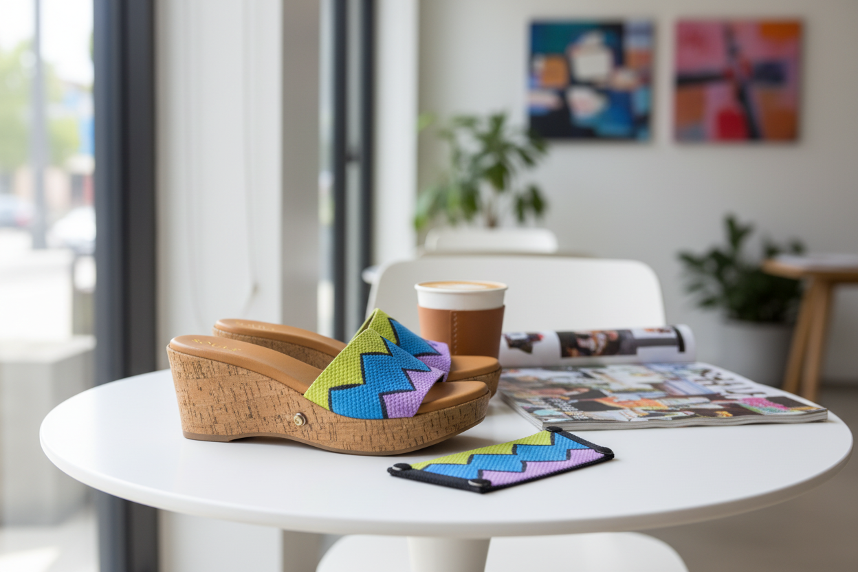 Enchanting Fluid + Zigzag Zest + Earthy Modern Art 1 sole 3 straps interchangeable sandals combo, UK 3-8 — Soule