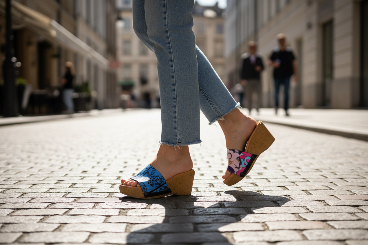 Enchanting Fluid + Zigzag Zest + Earthy Modern Art 1 sole 3 straps interchangeable sandals combo, UK 3-8 — Soule