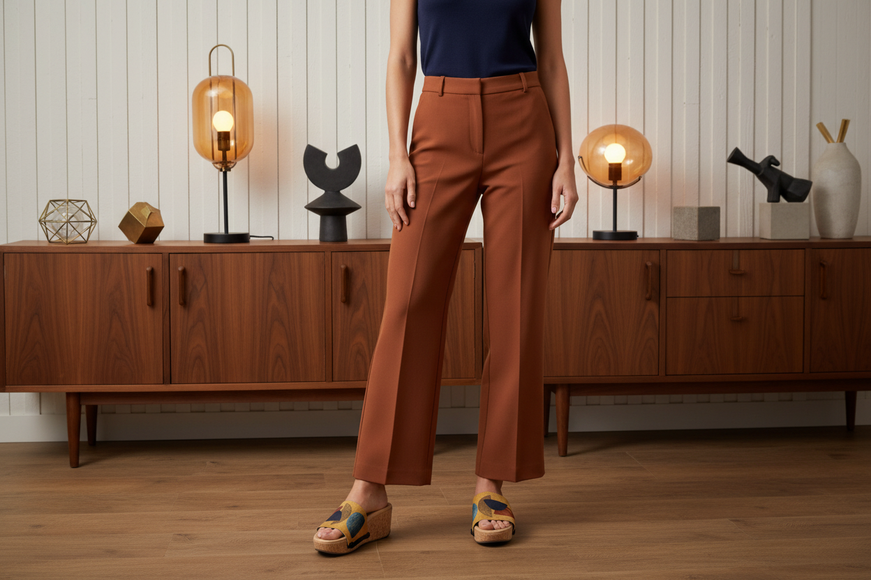Bauhaus Circle interchangeable sandal in mid-century modern design studio by Soule